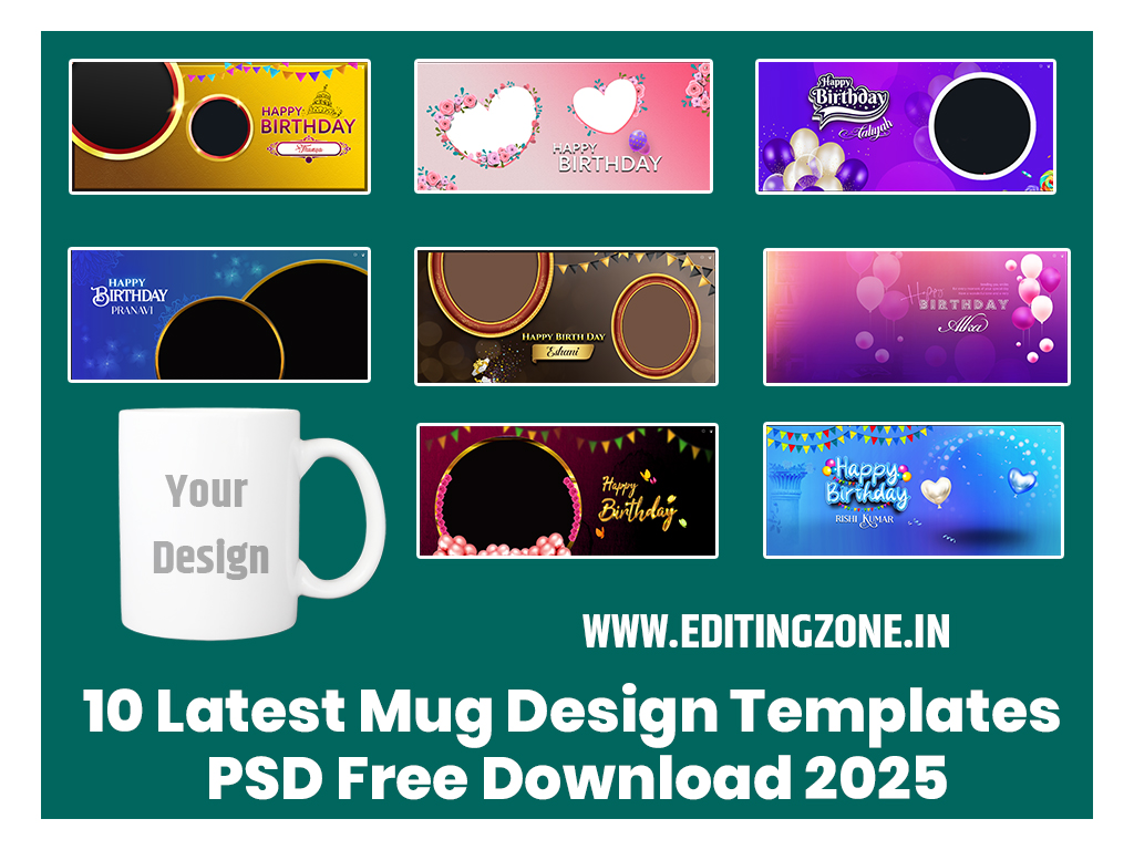 Mug Design Templates PSD Free Download